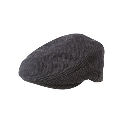 Grey puppytooth flat cap